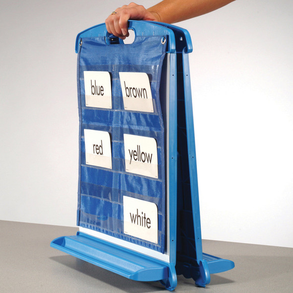 Tabletop Easel with Dry Erase Boards, Pocket Chart, and Storage Tubs Tabletop Easel with Dry Erase Boards, Pocket Chart, and Storage Tubs