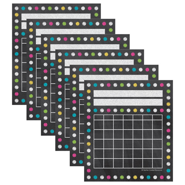 Chalkboard Brights Mini Incentive Charts, 36 Per Pack, 6 Packs