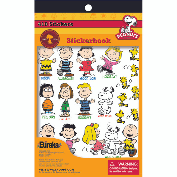 Peanuts® Sticker Book, 410 Stickers, Pack of 3