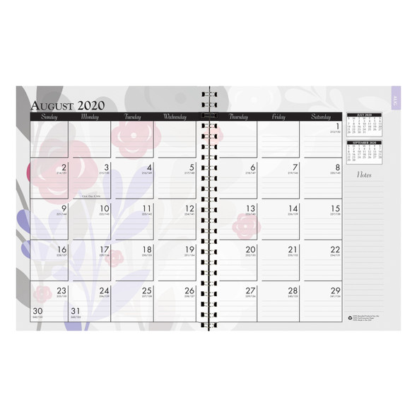 Monthly and Weekly Academic Calendar Planner, Wild Flower, July-August, 7" x 9" Monthly and Weekly Academic Calendar Planner, Wild Flower, July-August, 7" x 9"