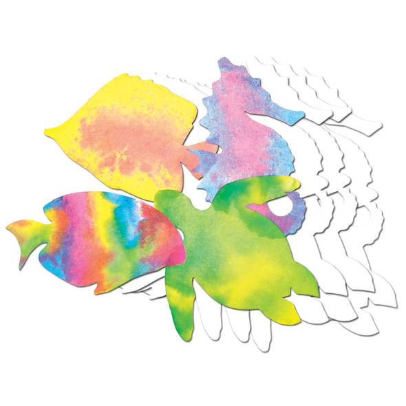 Color Diffusing Paper Sealife, 48 Per Pack, 3 Packs