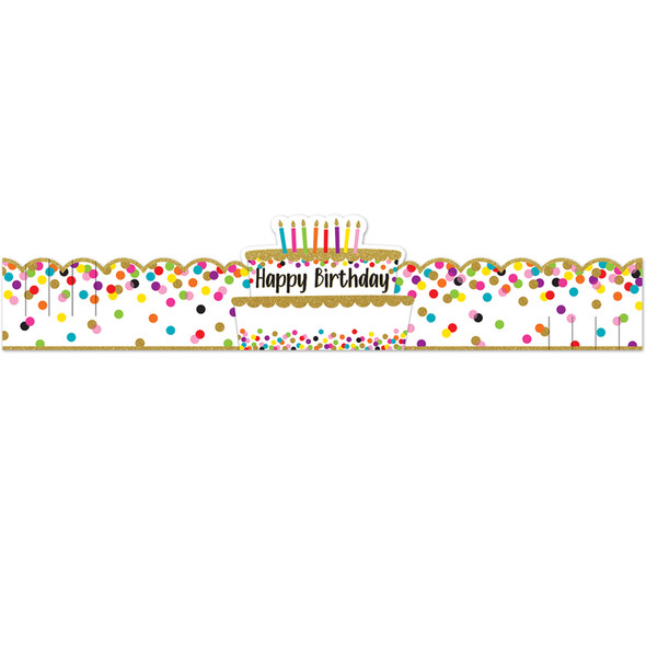 Confetti Happy Birthday Crowns, Pack of 30