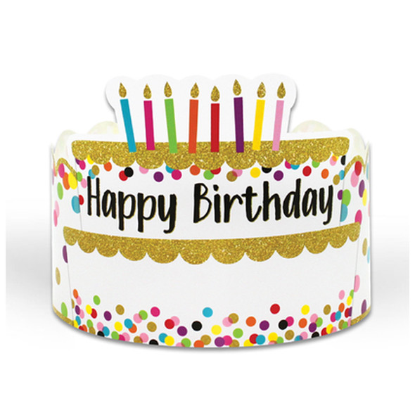 Confetti Happy Birthday Crowns, Pack of 30 Confetti Happy Birthday Crowns, Pack of 30
