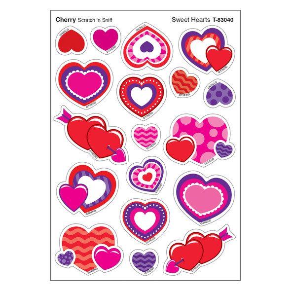 Sweet Hearts/Cherry Mixed Shapes Stinky Stickers®, 72 Per Pack, 6 Packs Sweet Hearts/Cherry Mixed Shapes Stinky Stickers®, 72 Per Pack, 6 Packs