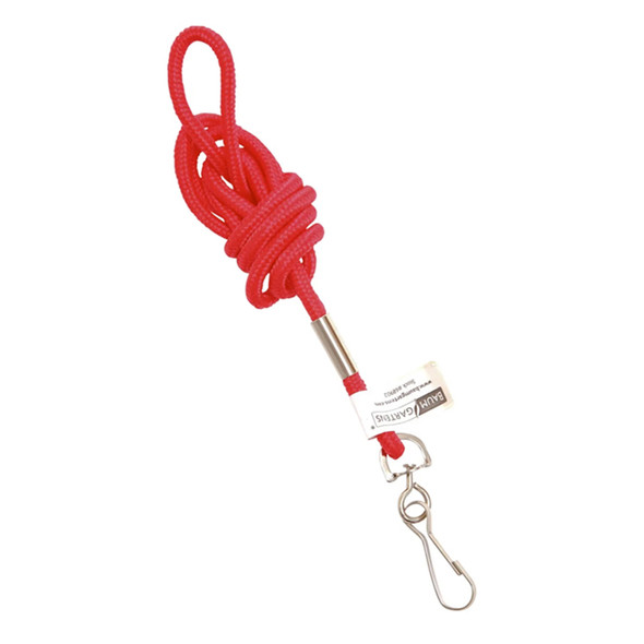 Standard Lanyard Hook Rope Style, Red, Pack of 24