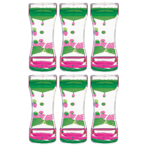 Pink & Green Liquid Motion Bubbler, Pack of 6