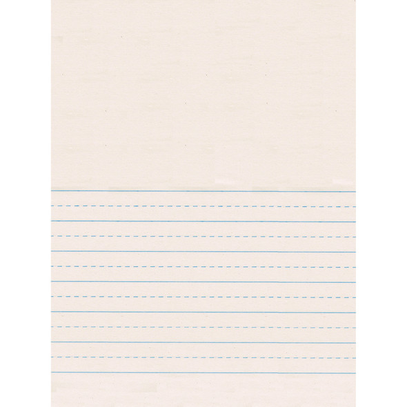 Newsprint Handwriting Paper, Picture Story, 7/8" x 7/16" Ruled Short, 9" x 12", 500 Sheets Per Pack, 2 Packs