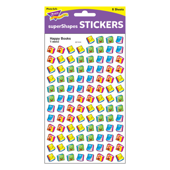 Happy Books superShapes Stickers, 800 Per Pack, 6 Packs Happy Books superShapes Stickers, 800 Per Pack, 6 Packs