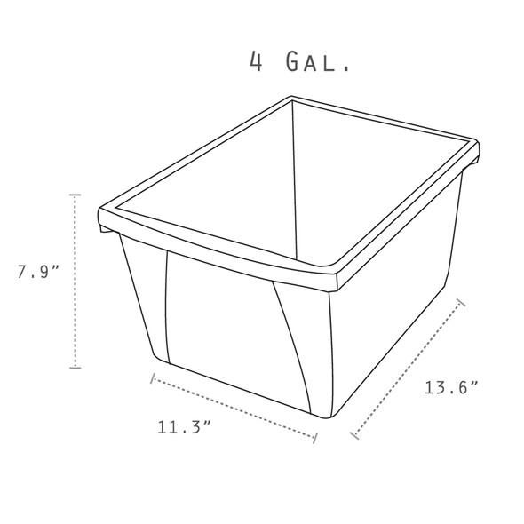 4 Gallon Classroom Storage Bin, Green, Pack of 3 4 Gallon Classroom Storage Bin, Green, Pack of 3