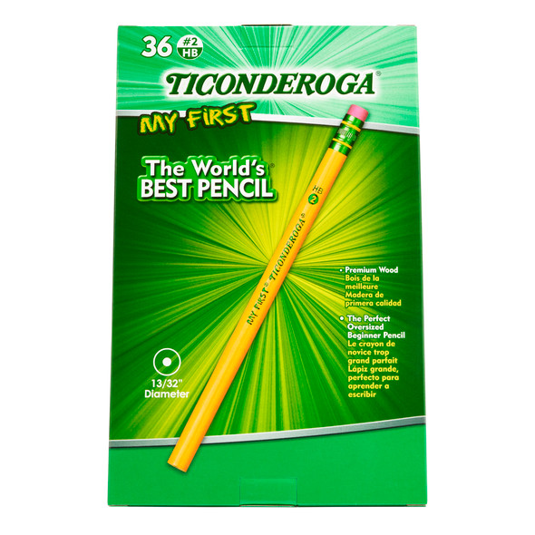 My First Ticonderoga® Pencil with Eraser, 36 Count My First Ticonderoga® Pencil with Eraser, 36 Count