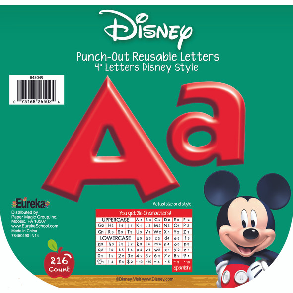 Mickey Mouse Clubhouse® Mickey Red Deco 4" Letters, 216 Per Pack, 3 Packs
