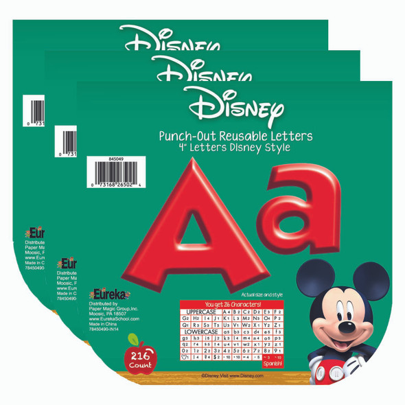 Mickey Mouse Clubhouse® Mickey Red Deco 4" Letters, 216 Per Pack, 3 Packs