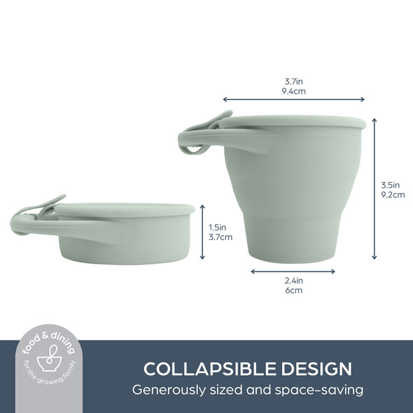 Silicone Pop-Up Snack Cup, Seafoam Silicone Pop-Up Snack Cup, Seafoam