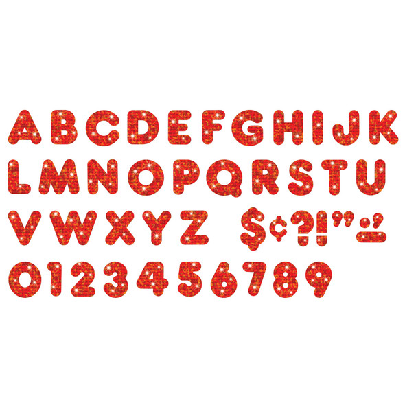 Red Sparkle 4" Casual Uppercase Ready Letters®, 3 Packs Red Sparkle 4" Casual Uppercase Ready Letters®, 3 Packs