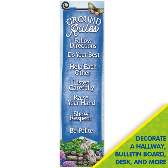 Curiosity Garden - Ground Rules Vertical Banner, Pack of 6 Curiosity Garden - Ground Rules Vertical Banner, Pack of 6