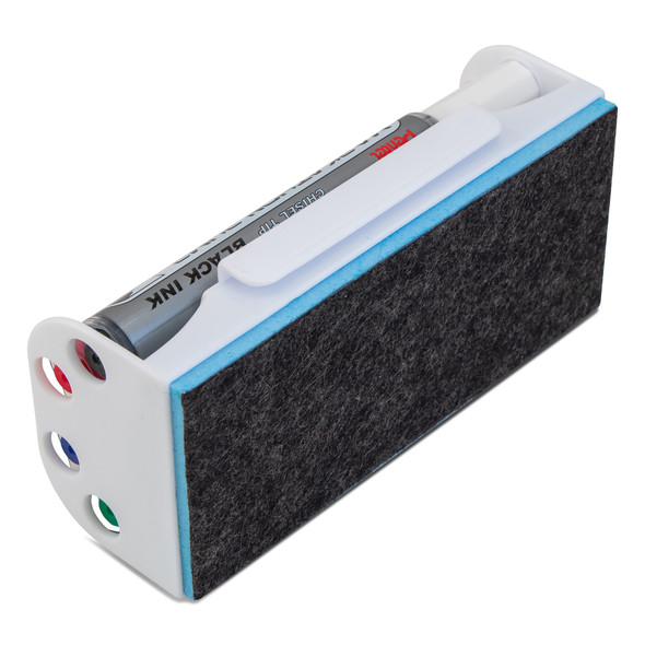 Markathon Pump Dry Erase Marker, Chisel Tip, Assorted Colors, 4-Pack with Eraser