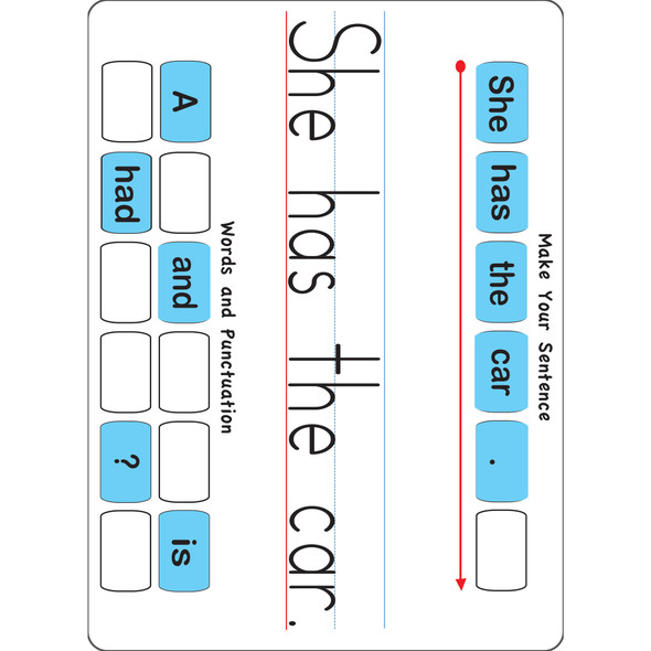 Touch-Stik™ Phonics Tiles & Mat, Sentence Building Set, 100 Tiles