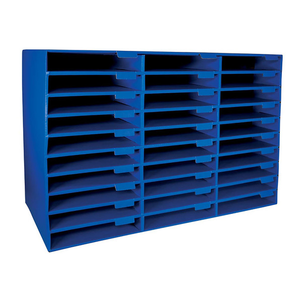 Mailbox, 30-Slot, Blue, 21"H x 31-5/8"W x 12-3/4"D