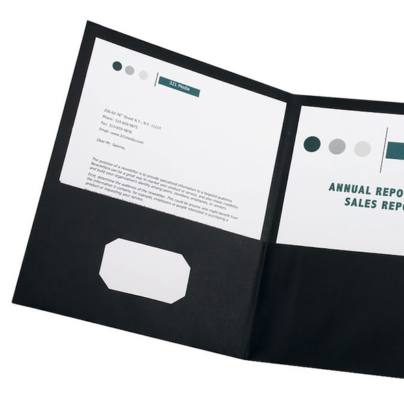 Paper Tri Fold Pocket Folder, Black, Pack of 20 Paper Tri Fold Pocket Folder, Black, Pack of 20