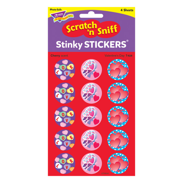 Valentine's Day/Cherry Stinky Stickers®, 60 Per Pack, 6 Packs