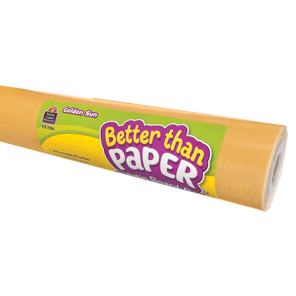 Better Than Paper® Bulletin Board Roll, 4' x 12', Golden Sun, 4-Pack