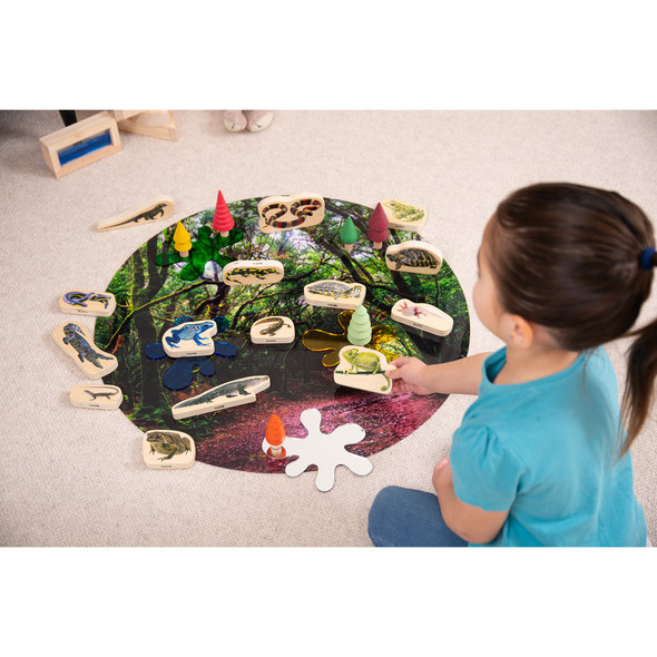 Wooden Reptile & Amphibian Blocks - Set of 15 Wooden Reptile & Amphibian Blocks - Set of 15