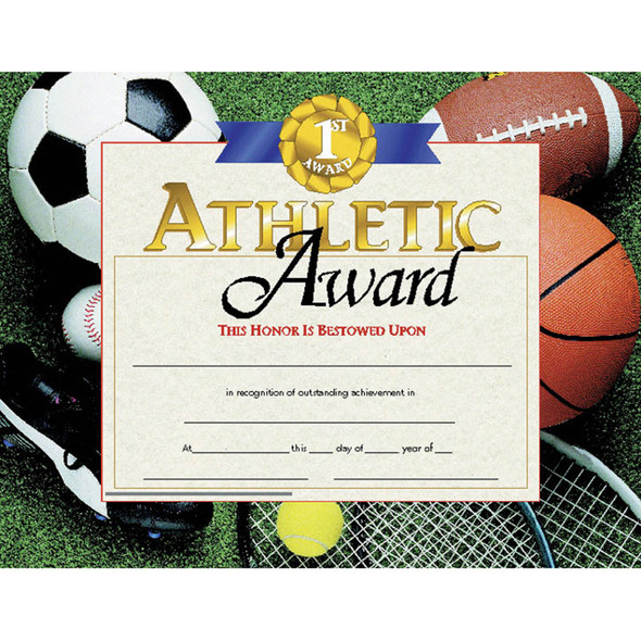 Athletic Award Certificates, 30 Per Pack, 3 Packs Athletic Award Certificates, 30 Per Pack, 3 Packs