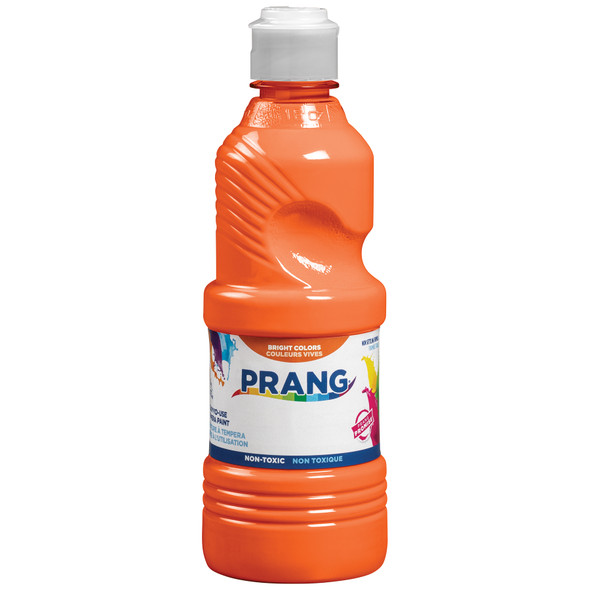 Ready-to-Use Tempera Paint, Orange, 16 oz, Pack of 6