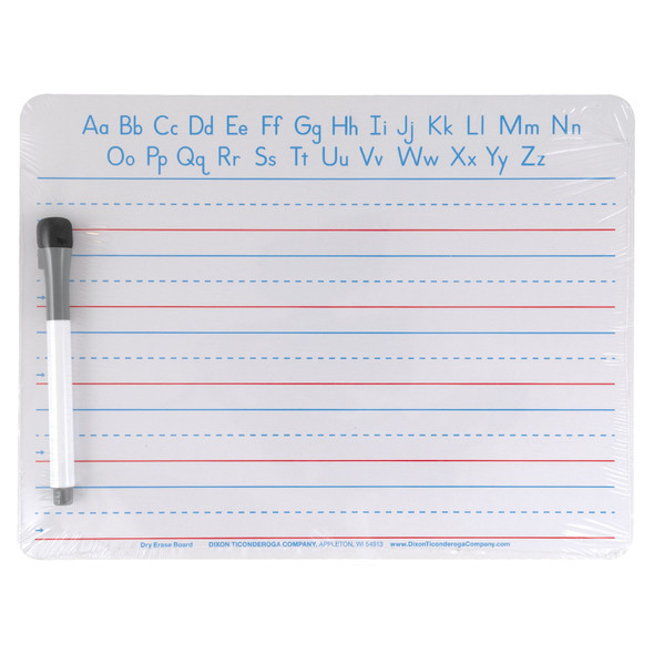 Handwriting Whiteboard Dry Erase Set, 2-Sided, Ruled/Plain, with Marker/Eraser, 9" x 12", 5 Sets