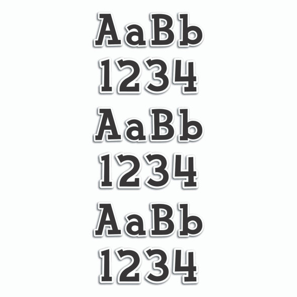 Fancy Black 4" Designer Letters, 210 Per Pack, 3 Packs
