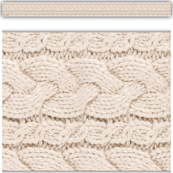 Cable Knit Sweater Straight Border Trim, 35 Feet Per Pack, 6 Packs