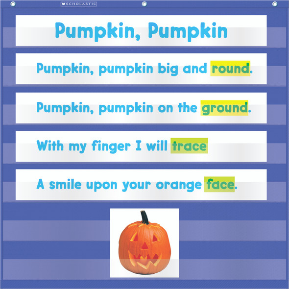 Mini Pocket Chart, 7-Pocket, 28" x 28", Blue Mini Pocket Chart, 7-Pocket, 28" x 28", Blue