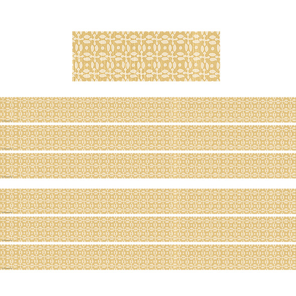 Classroom Cottage Buttercup Straight Border Trim, 35 Feet Per Pack, 6 Packs