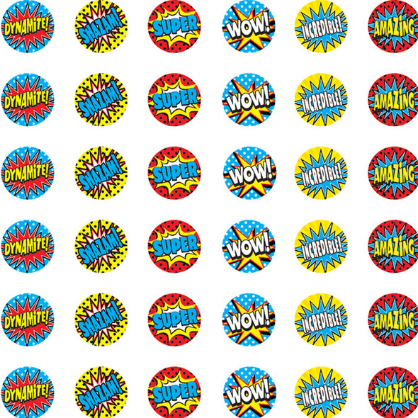 Superhero Mini Stickers Valu-Pak, 1144 Per Pack, 6 Packs Superhero Mini Stickers Valu-Pak, 1144 Per Pack, 6 Packs