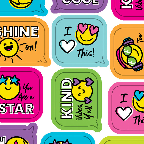 Kind Vibes Smiley Faces Shape Stickers, 72 Per Pack, 12 Packs Kind Vibes Smiley Faces Shape Stickers, 72 Per Pack, 12 Packs