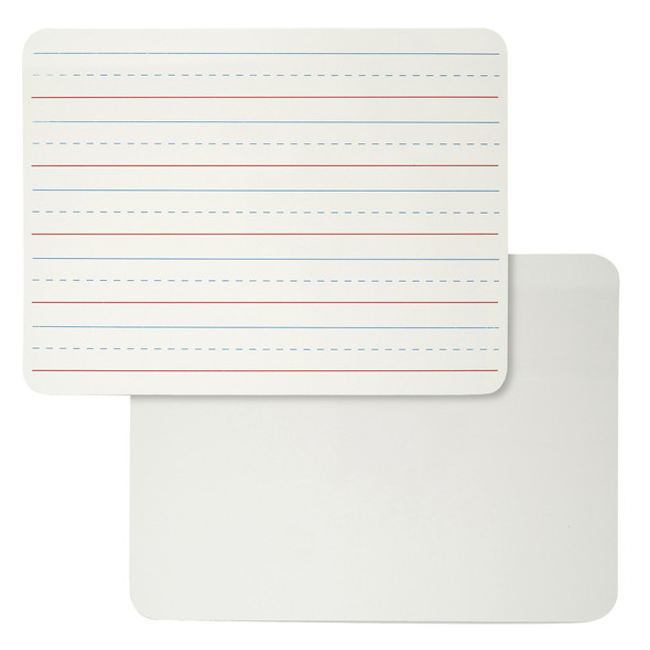 Dry Erase Board, 2-Sided Lined/Plain, 9" x 12", Pack of 6
