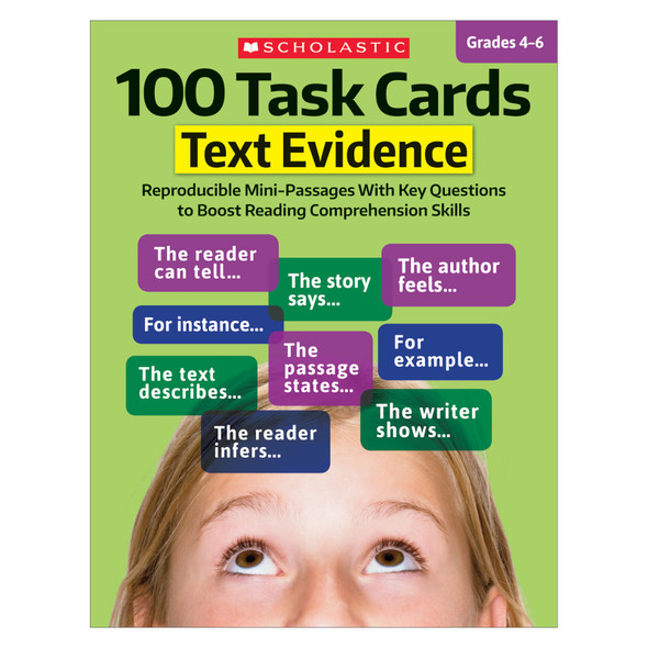 100 Task Cards: Text Evidence Text Activity Book, Pack of 2 100 Task Cards: Text Evidence Text Activity Book, Pack of 2