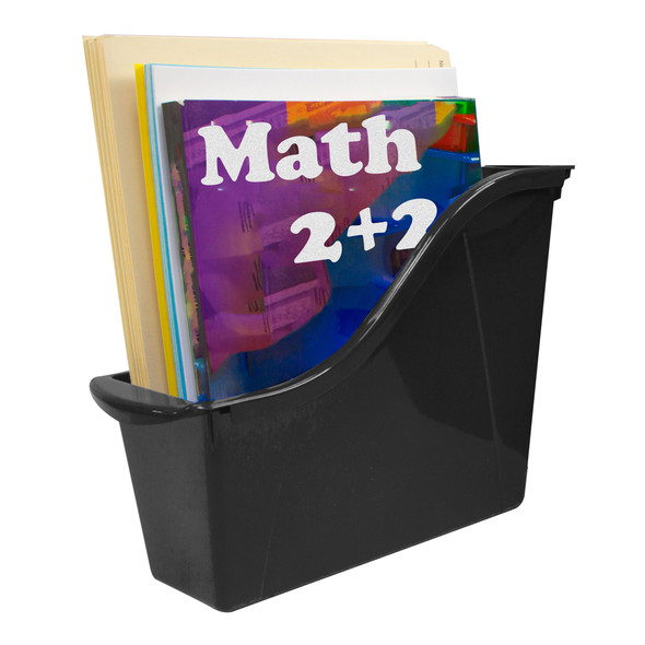 Small Book Bin, Black, Pack of 6 Small Book Bin, Black, Pack of 6