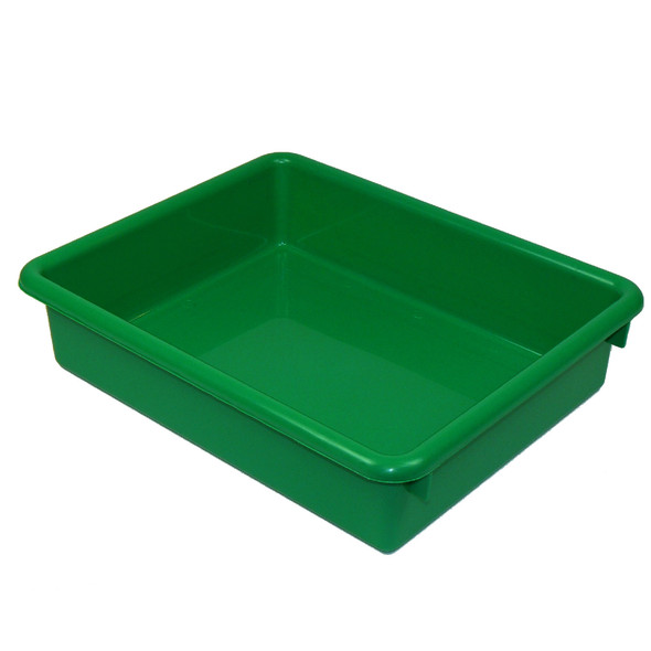 Stowaway® 3" Letter Tray no Lid, Green, Pack of 3 Stowaway® 3" Letter Tray no Lid, Green, Pack of 3