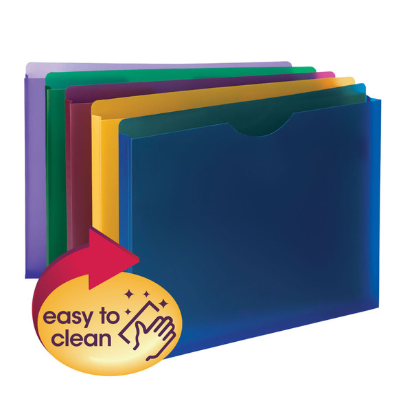 Poly File Jacket, Straight-Cut Tab, 1" Expansion, Letter Size, Assorted Colors, 10 Per Pack Poly File Jacket, Straight-Cut Tab, 1" Expansion, Letter Size, Assorted Colors, 10 Per Pack