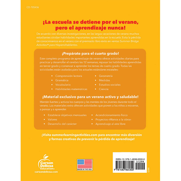 Summer Bridge Activities Spanish, Grade 3-4