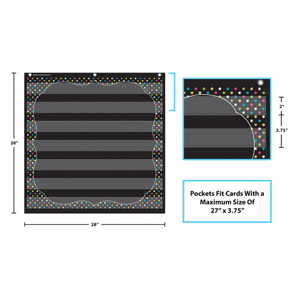 Chalkboard Brights 7 Pocket Chart (28" x 28") Chalkboard Brights 7 Pocket Chart (28" x 28")