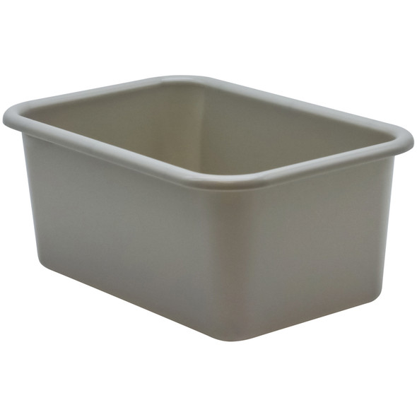 Gray Small Plastic Storage Bin, Pack of 6