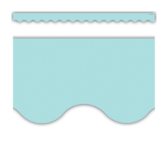 Pastel Blue Scalloped Border Trim, 35 Feet Per Pack, 6 Packs