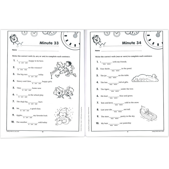 Grammar Minutes Workbook, Grade 1
