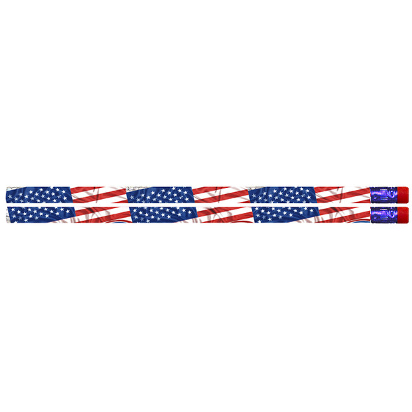 Flags & Fireworks Pencil, 12 Per Pack, 12 Packs