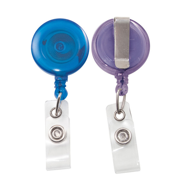 Retractable ID Card Reels with Badge Straps, Assorted, Pack of 4 Retractable ID Card Reels with Badge Straps, Assorted, Pack of 4