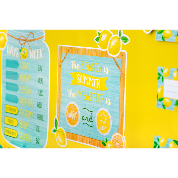 Lemon Zest Calendar Bulletin Board Set
