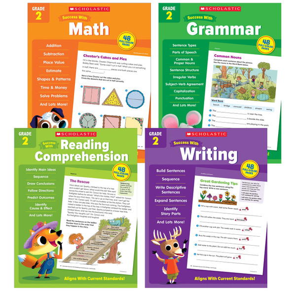 Scholastic Second Grade Success Workbooks, 4 Book Set Scholastic Second Grade Success Workbooks, 4 Book Set