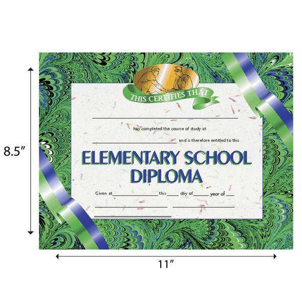 Elementary School Diploma, 8.5" x 11", 30 Per Pack, 3 Packs Elementary School Diploma, 8.5" x 11", 30 Per Pack, 3 Packs